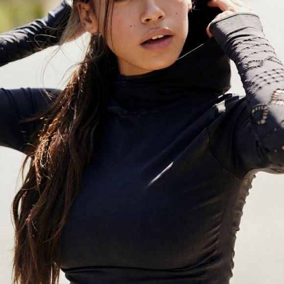 Free People Movement Good Karma Hoodie Black XS / S - Picture 7 of 13